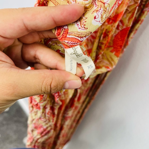 BEACHGOLD Orange Floral Beach Wrap Midi Skirt - Picture 5 of 9